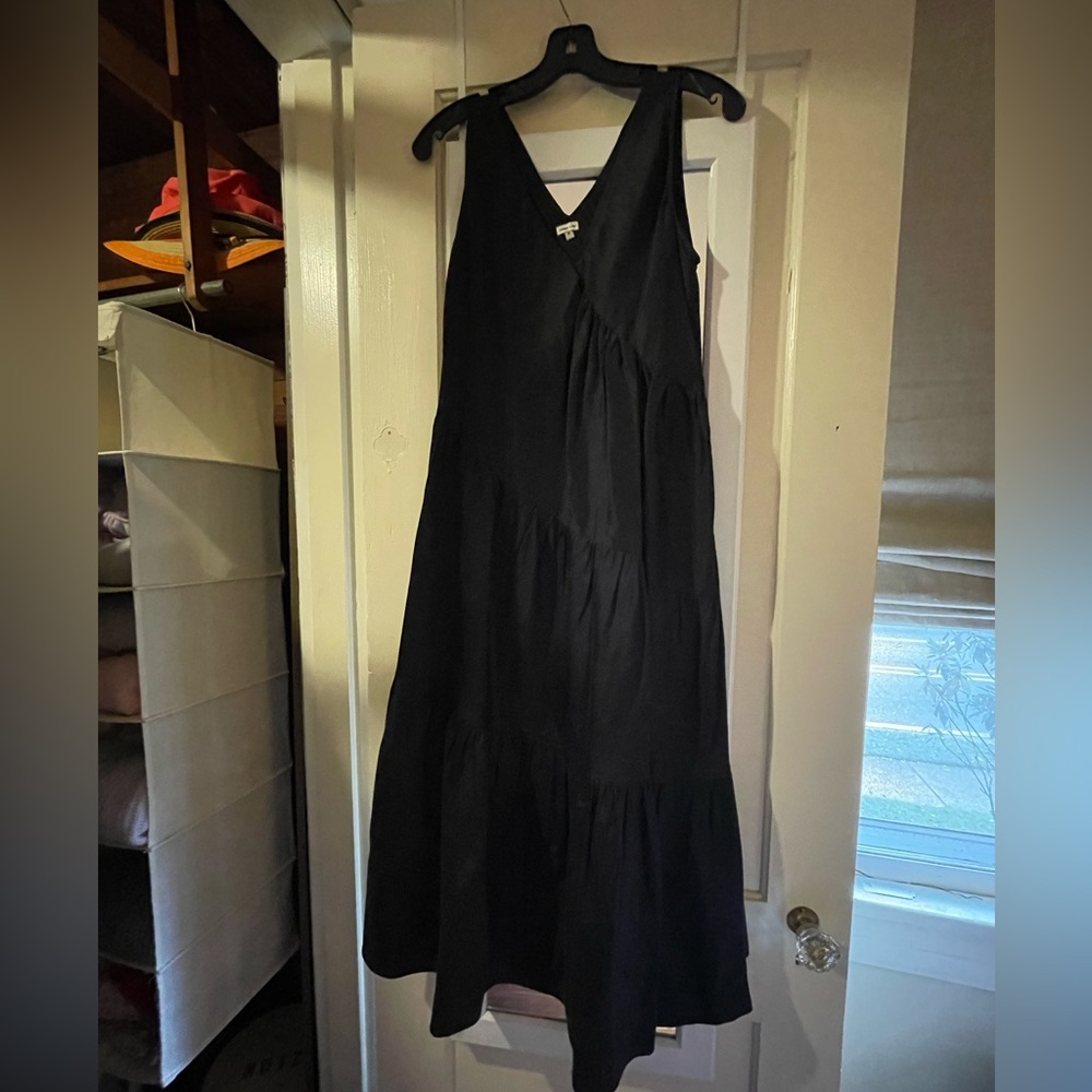 Chan Luu Black Sleeveless Midi Dress